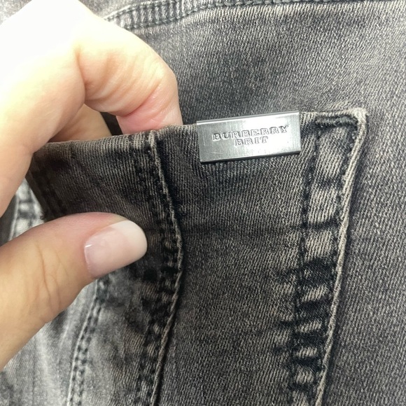 Burberry Brit Dark Smoke Westbourne Skinny Ankle Stretch Jeans Sz 27 W - Picture 9 of 15